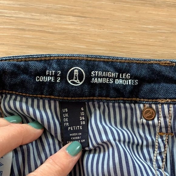 LANDS’ END STRAIGHT LEG FIT 2 Denim Jeans Blue Size 6 - Picture 7 of 12